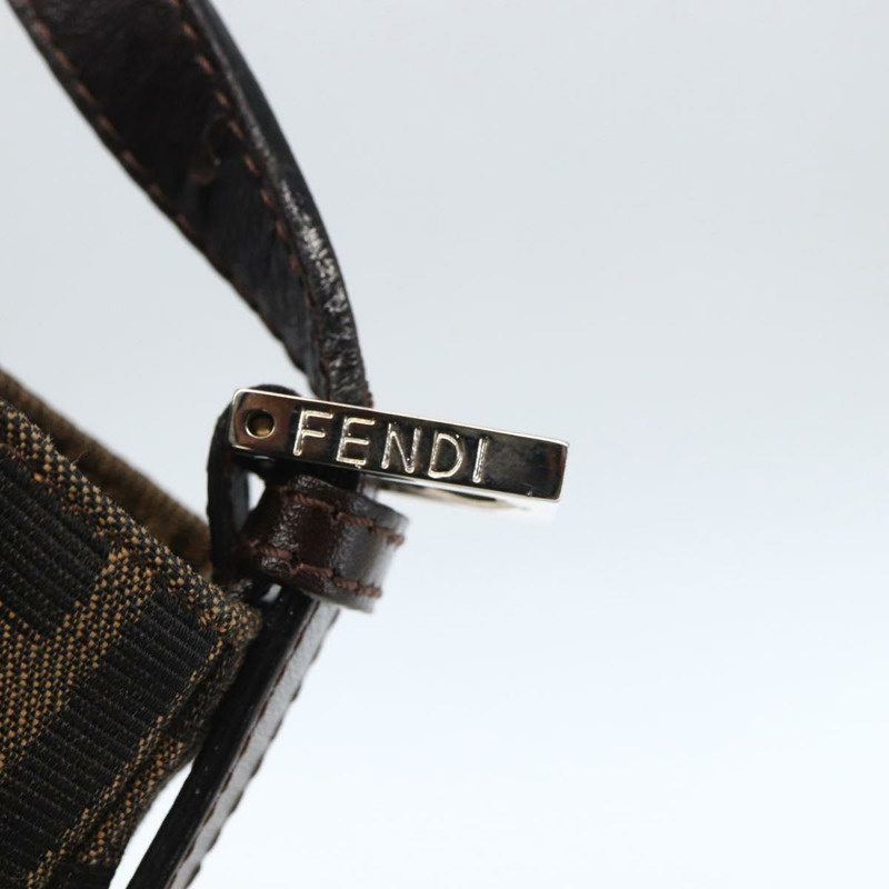 【日本直送】FENDI Zucca帆布單肩包 黑色 棕色 銀色 正品 ep12966V-9