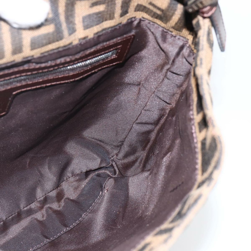 【日本直送】FENDI Zucca帆布單肩包 黑色 棕色 銀色 正品 ep12966V-18