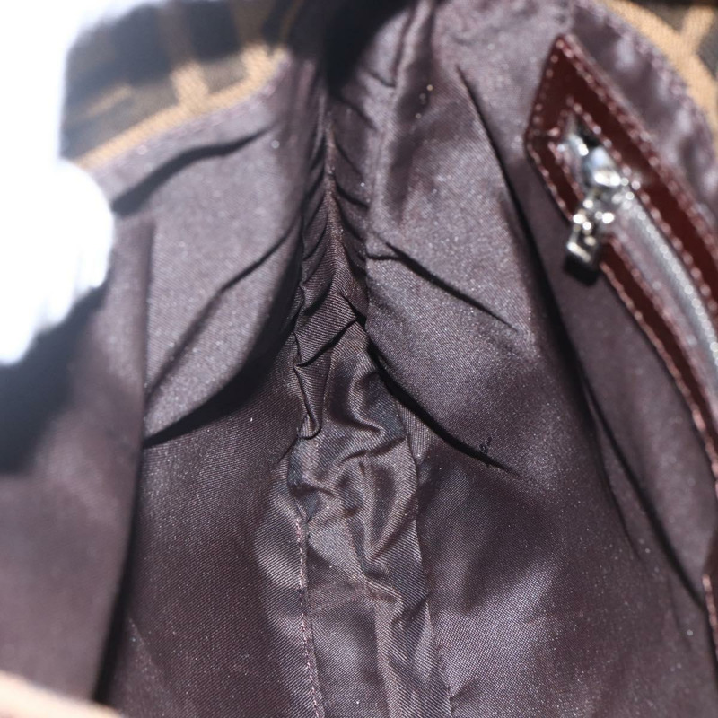 【日本直送】FENDI Zucca帆布單肩包 黑色 棕色 銀色 正品 ep12966V-19