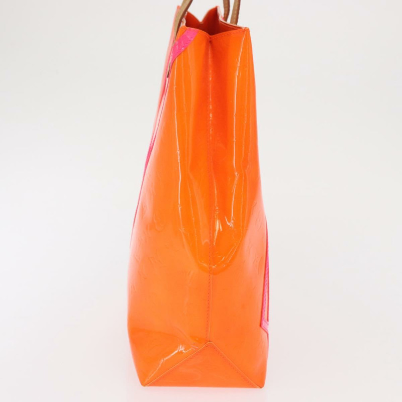 【日本直送】路易威登 Monogram Vernis Fluo Reade MM 手袋 橙粉色 M91902 正品 169293V-3