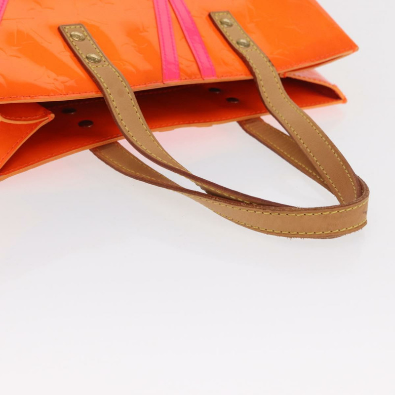 【日本直送】路易威登 Monogram Vernis Fluo Reade MM 手袋 橙粉色 M91902 正品 169293V-6