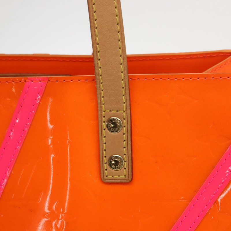 【日本直送】路易威登 Monogram Vernis Fluo Reade MM 手袋 橙粉色 M91902 正品 169293V-9