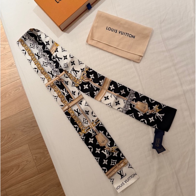 全新｜LOUIS VUITTON Monogram Confidential 長絲巾-0