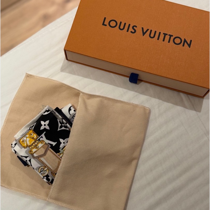 全新｜LOUIS VUITTON Monogram Confidential 長絲巾-2