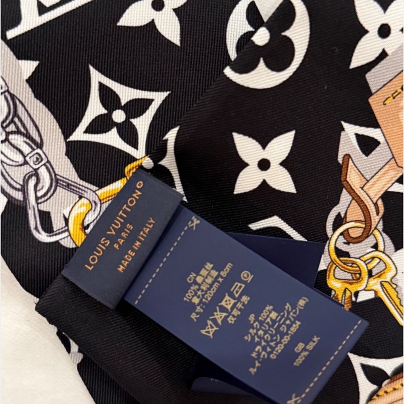 全新｜LOUIS VUITTON Monogram Confidential 長絲巾-6