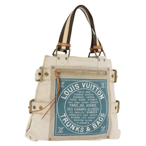 路易威登 Cruise 系列 Glove Shopper MM 帆布米色手提包 M95114 正品 BA10185