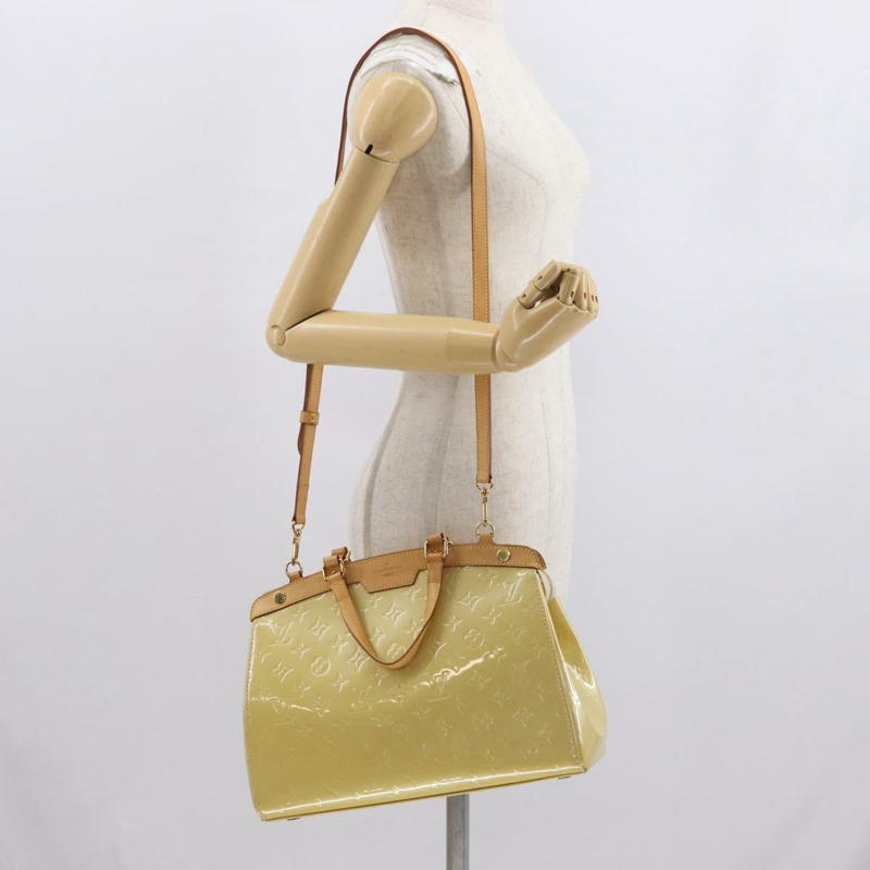 【日本直送】路易威登 Monogram Vernis Blair MM 手提包 米色 M90180 LV 正品 BA10195-25