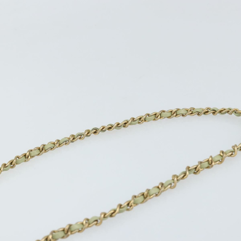 【日本直送】香奈兒 (CHANEL) 絎縫鏈條單肩包 羊皮 青檸綠 金色 CC 標誌 正品 BA10323SAV-7