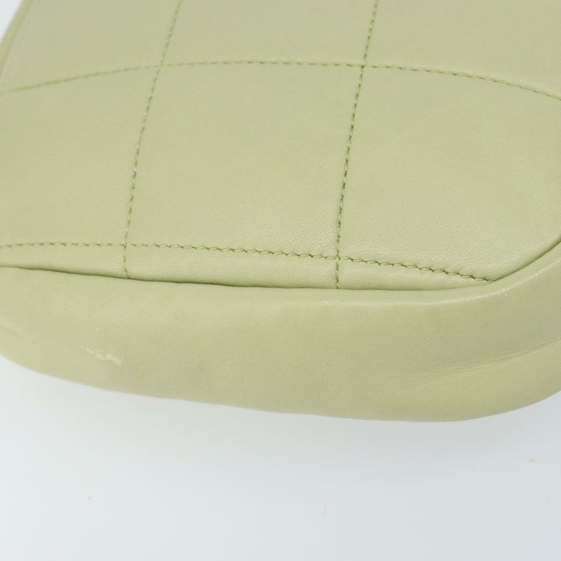 【日本直送】香奈兒 (CHANEL) 絎縫鏈條單肩包 羊皮 青檸綠 金色 CC 標誌 正品 BA10323SAV-16