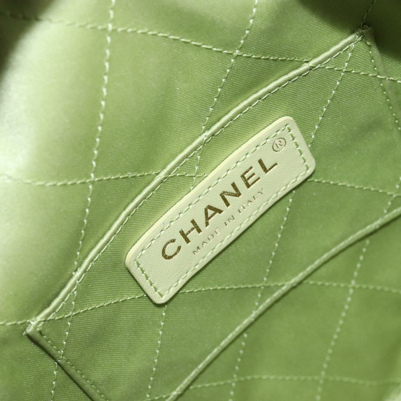 【日本直送】香奈兒 (CHANEL) 絎縫鏈條單肩包 羊皮 青檸綠 金色 CC 標誌 正品 BA10323SAV-17