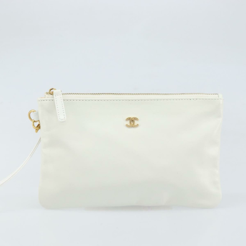 【日本直送】香奈兒 Chanel 22 小號鏈條包 小牛皮 白色 金色 CC 標誌 正品 BA10321SAM-23