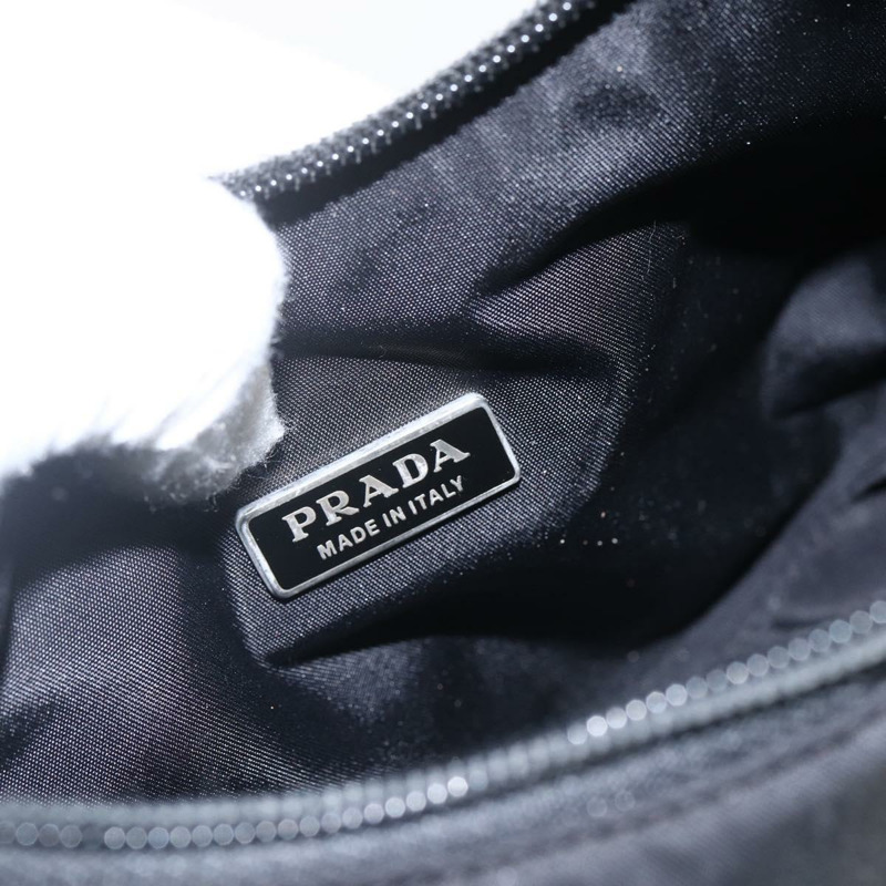 【日本直送】PRADA 尼龍手提包 黑色 銀色 正品 BA10328V-17