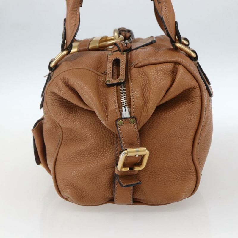 【日本直送】Chloe Paddington 手提包 皮革 棕色 金銀色 正品 BA9967V-3