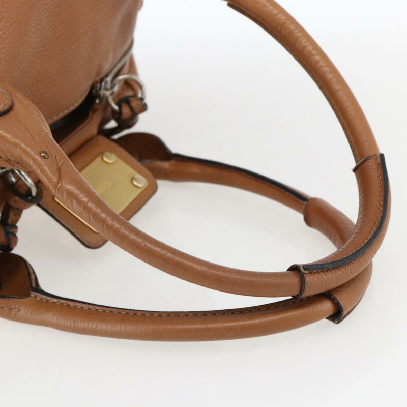 【日本直送】Chloe Paddington 手提包 皮革 棕色 金銀色 正品 BA9967V-6