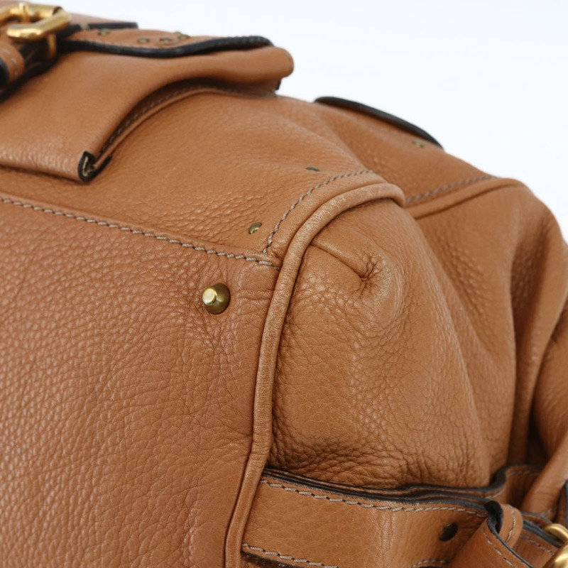 【日本直送】Chloe Paddington 手提包 皮革 棕色 金銀色 正品 BA9967V-8