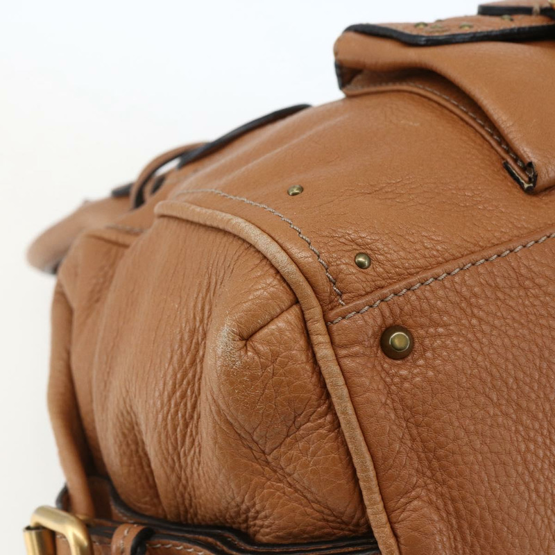 【日本直送】Chloe Paddington 手提包 皮革 棕色 金銀色 正品 BA9967V-13