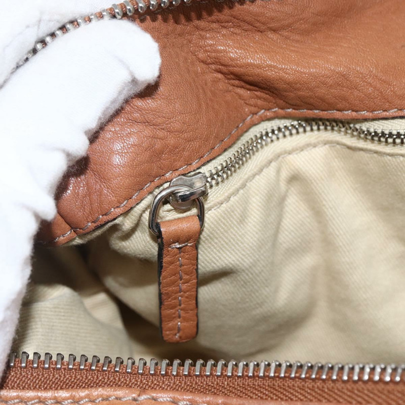 【日本直送】Chloe Paddington 手提包 皮革 棕色 金銀色 正品 BA9967V-20
