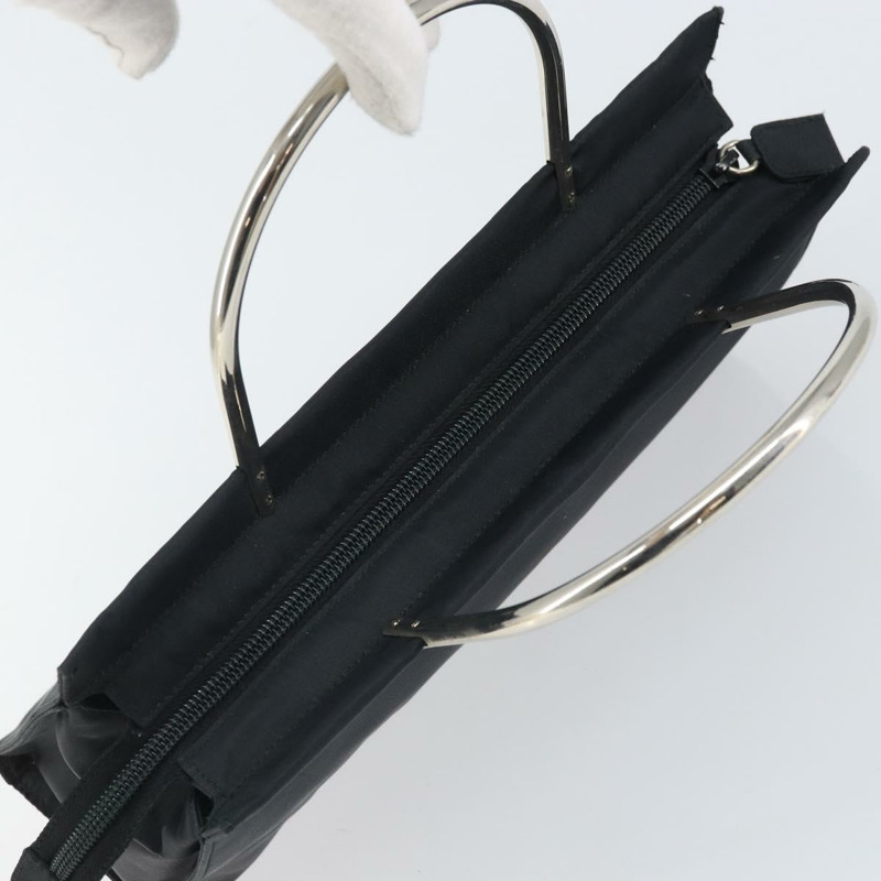 【日本直送】PRADA 手提包 尼龍 金屬 黑色 銀色 正品 149917V-5