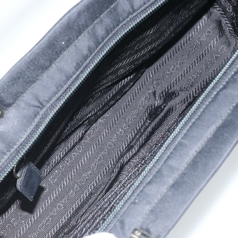 【日本直送】PRADA 手提包 尼龍 金屬 黑色 銀色 正品 149917V-9