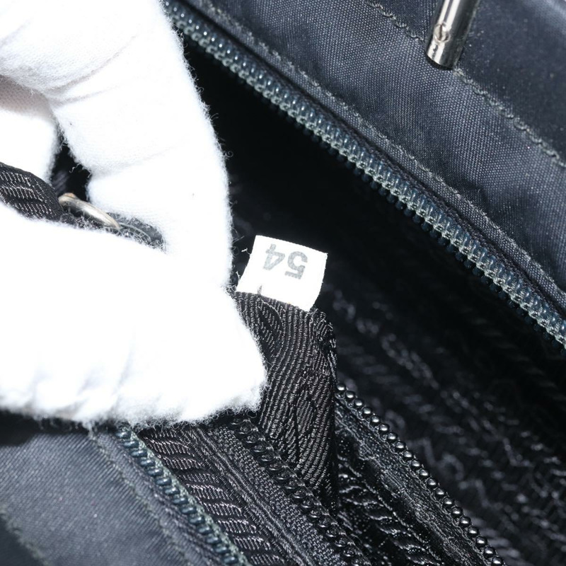 【日本直送】PRADA 手提包 尼龍 金屬 黑色 銀色 正品 149917V-10