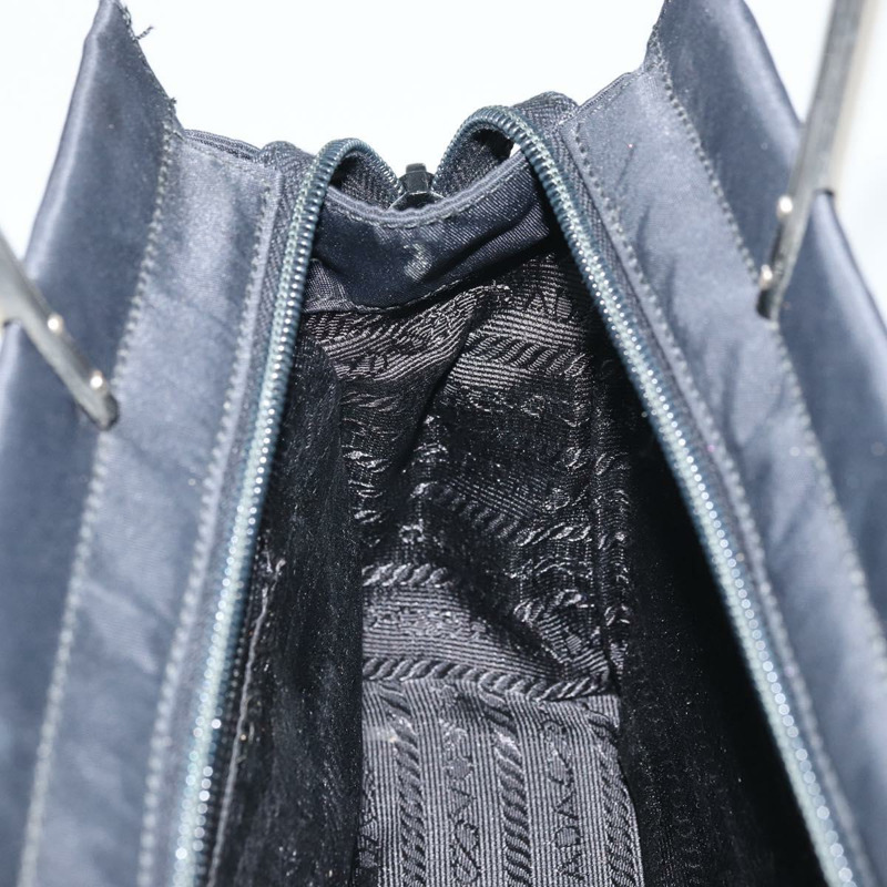 【日本直送】PRADA 手提包 尼龍 金屬 黑色 銀色 正品 149917V-18