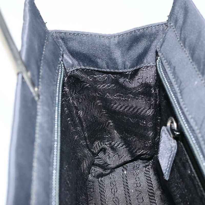 【日本直送】PRADA 手提包 尼龍 金屬 黑色 銀色 正品 149917V-19