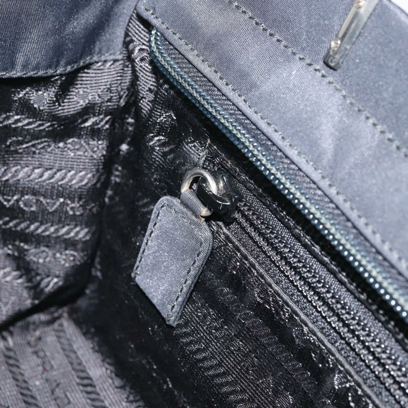 【日本直送】PRADA 手提包 尼龍 金屬 黑色 銀色 正品 149917V-20