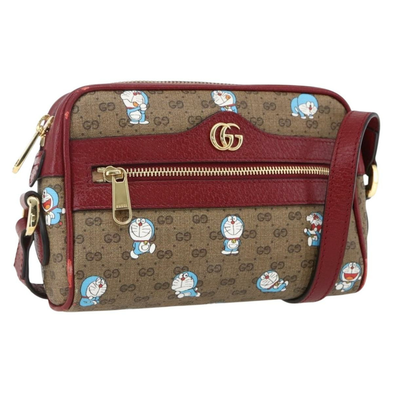 【日本直送】GUCCI GUCCI × Doraemon 聯名版 Micro GG Supreme 包包 PVC 米色 647784 正品 149860SM-0