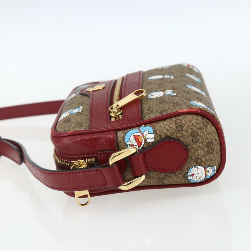【日本直送】GUCCI GUCCI × Doraemon 聯名版 Micro GG Supreme 包包 PVC 米色 647784 正品 149860SM-2