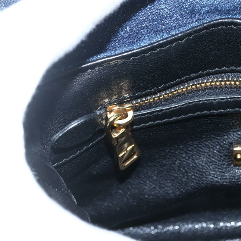 【日本直送】Miu Miu 單肩包 牛仔藍 金色 正品 ka1885SAV-23