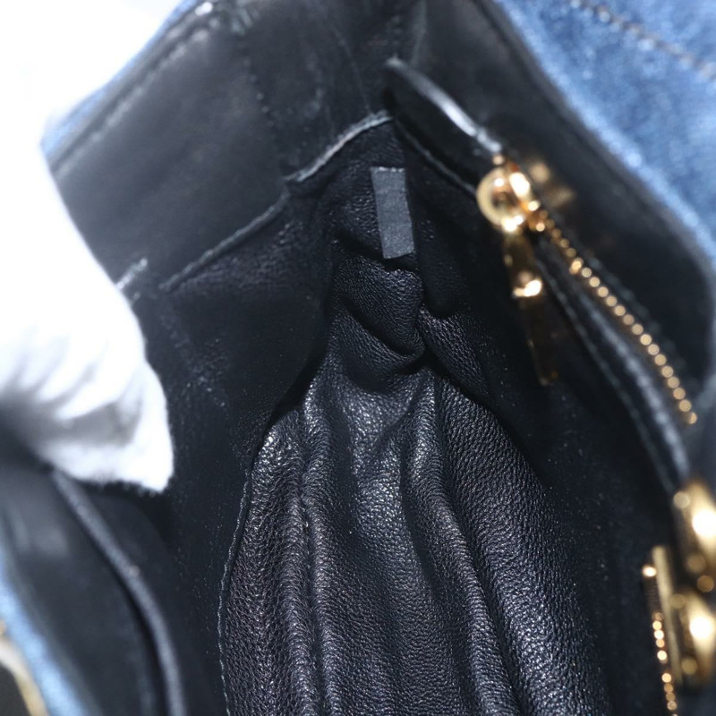 【日本直送】Miu Miu 單肩包 牛仔藍 金色 正品 ka1885SAV-25