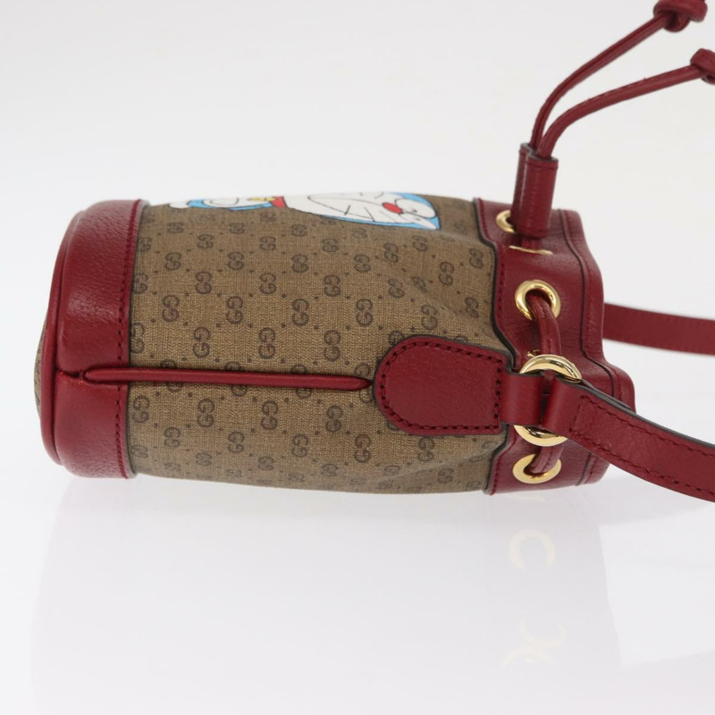 【日本直送】GUCCI GUCCI × 哆啦A夢 Micro GG Supreme 包 PVC 米色 金色 647801 正品 149859SM-2