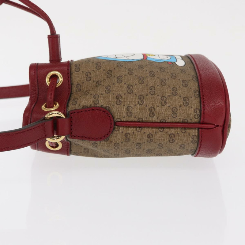 【日本直送】GUCCI GUCCI × 哆啦A夢 Micro GG Supreme 包 PVC 米色 金色 647801 正品 149859SM-3