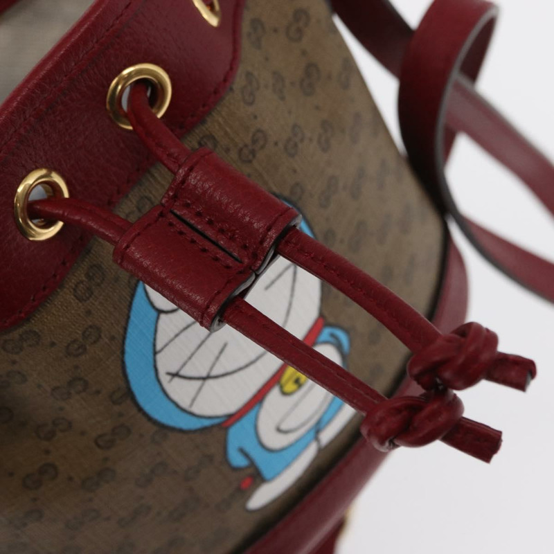 【日本直送】GUCCI GUCCI × 哆啦A夢 Micro GG Supreme 包 PVC 米色 金色 647801 正品 149859SM-9