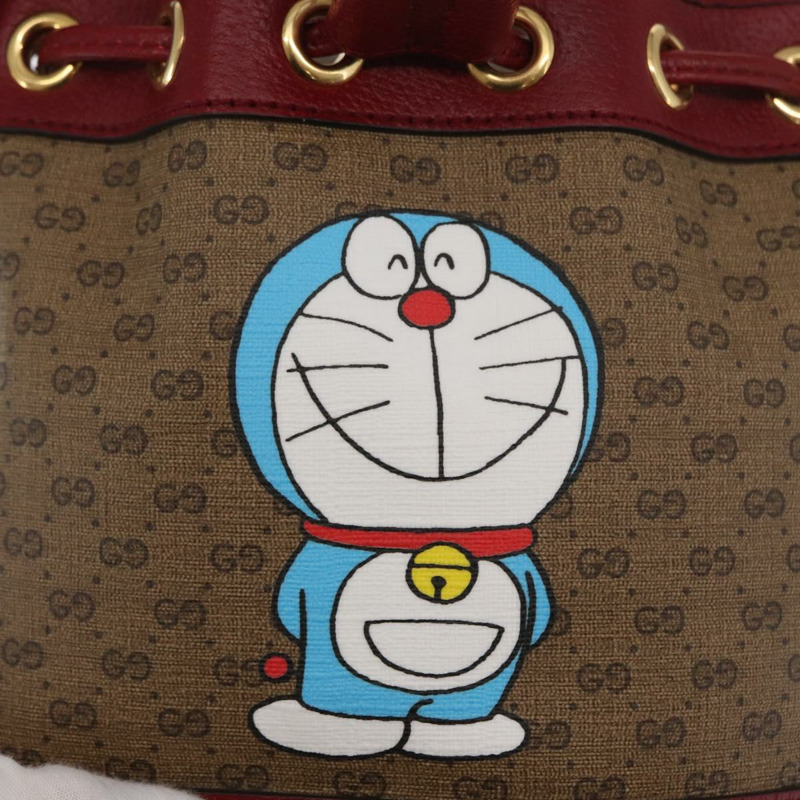 【日本直送】GUCCI GUCCI × 哆啦A夢 Micro GG Supreme 包 PVC 米色 金色 647801 正品 149859SM-17