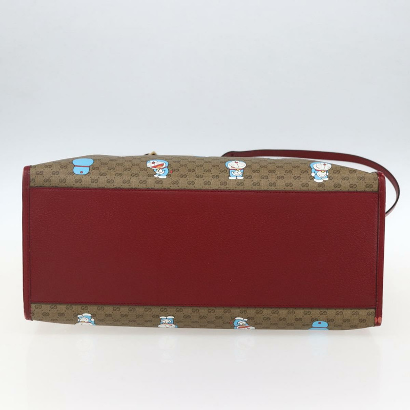 【日本直送】GUCCI GUCCI × Doraemon Micro GG Supreme Bag PVC 2way Beige 653952 Auth 149861SM-4