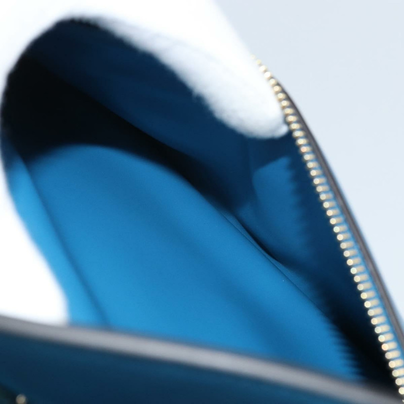 【日本直送】Salvatore Ferragamo Gancini Studio 手提包 皮革 2way 藍色金色 Auth 159829M-28