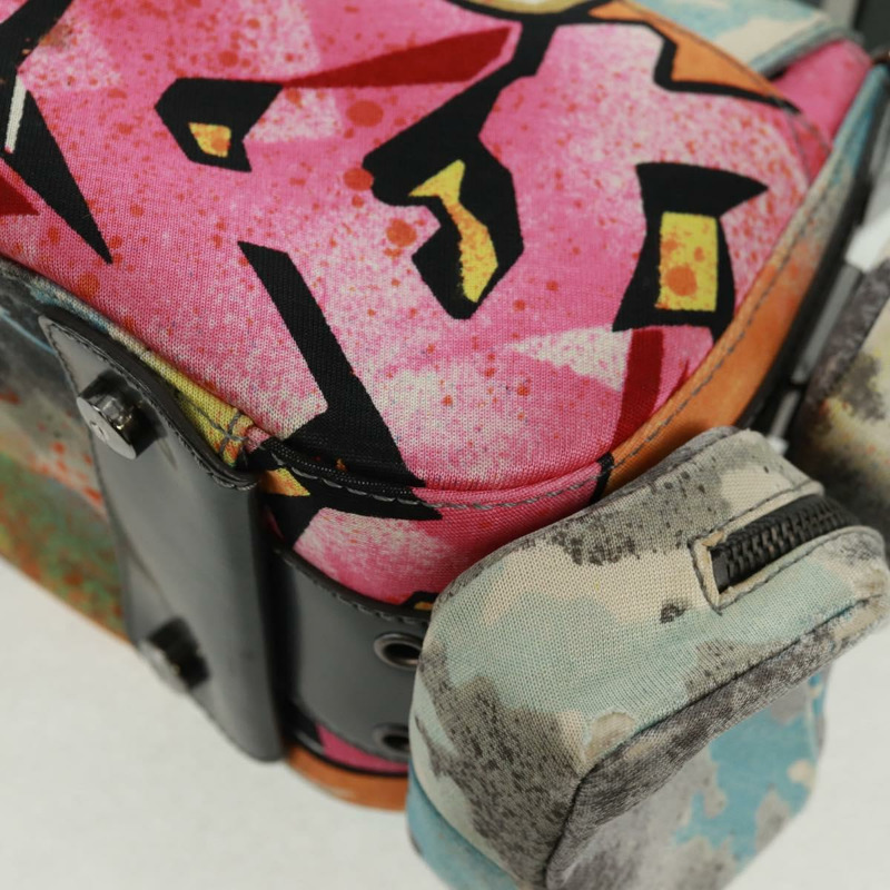 【日本直送】Christian Dior John Galliano 2024春夏系列帆布多色銀色手提包，貨號169197SM-16