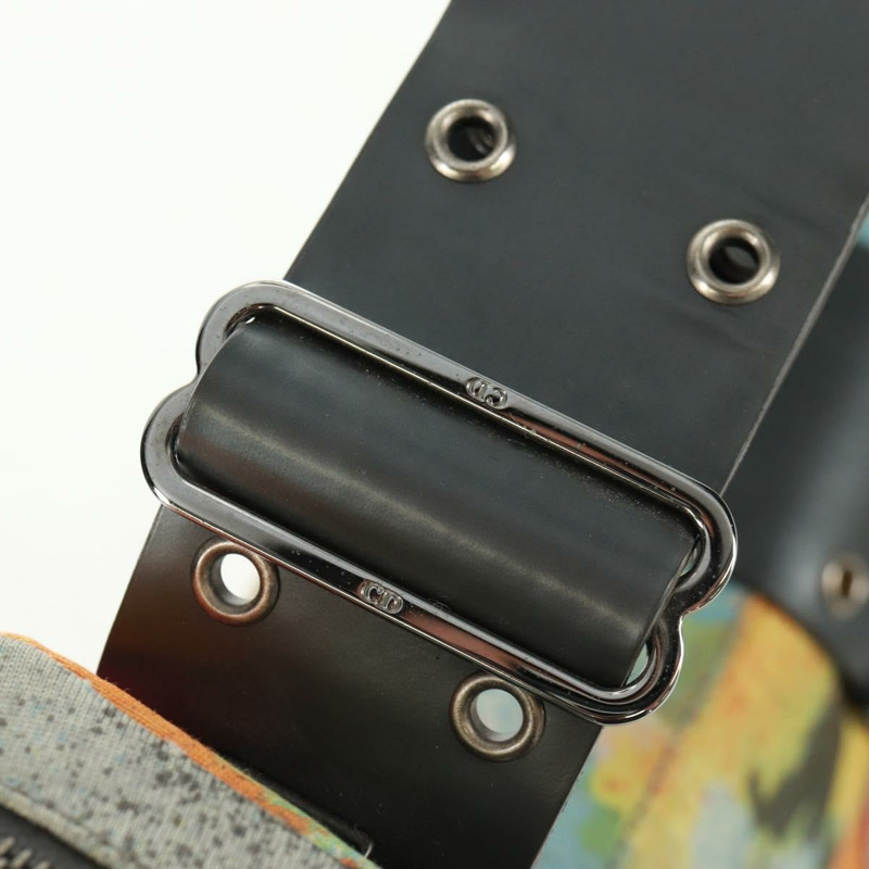 【日本直送】Christian Dior John Galliano 2024春夏系列帆布多色銀色手提包，貨號169197SM-17