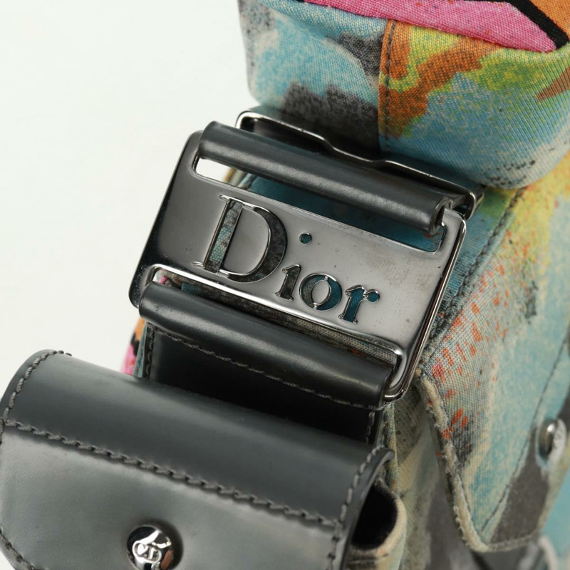 【日本直送】Christian Dior John Galliano 2024春夏系列帆布多色銀色手提包，貨號169197SM-19