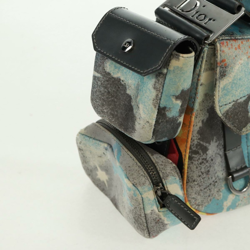 【日本直送】Christian Dior John Galliano 2024春夏系列帆布多色銀色手提包，貨號169197SM-20