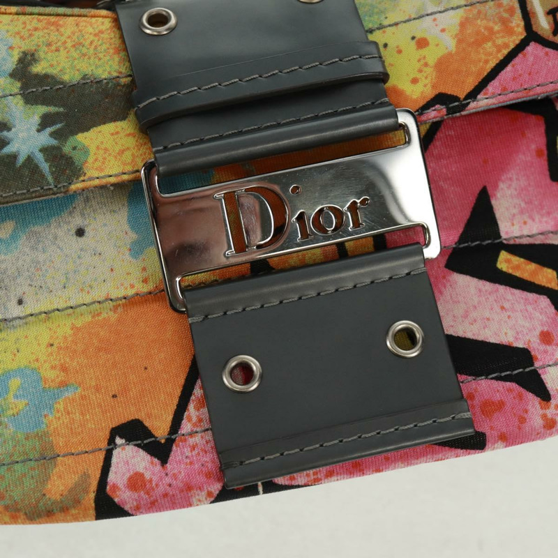 【日本直送】Christian Dior John Galliano 2024春夏系列帆布多色銀色手提包，貨號169197SM-22