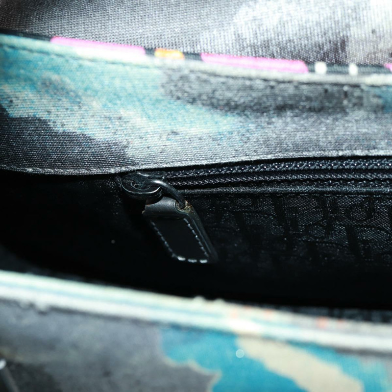 【日本直送】Christian Dior John Galliano 2024春夏系列帆布多色銀色手提包，貨號169197SM-27