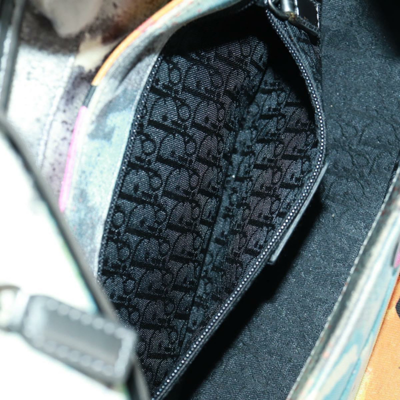 【日本直送】Christian Dior John Galliano 2024春夏系列帆布多色銀色手提包，貨號169197SM-28