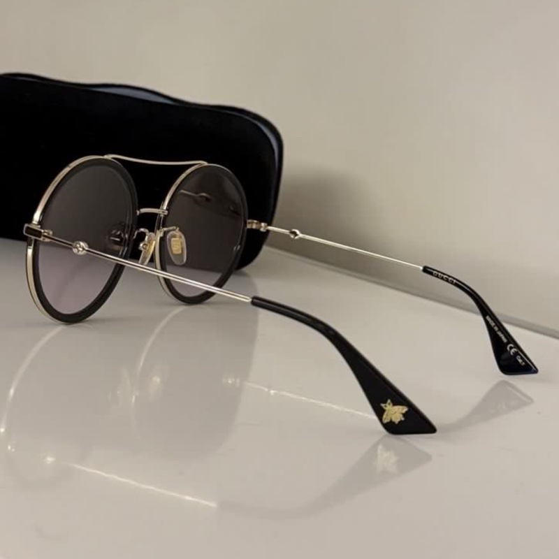 GUCCI | 圓框粉色鏡片太陽眼鏡-3