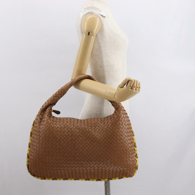 【日本直送】BOTTEGAVENETA INTRECCIATO 皮革肩背包 米色 金色 115654 正品 ka1891SAV-23