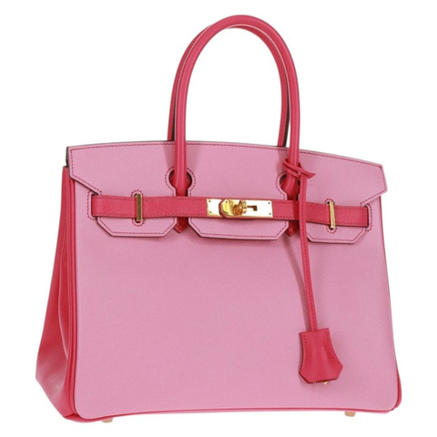 愛馬仕 Birkin 30 手袋，皮革 SPO 金玫瑰花瓣 x 玫瑰泰爾紫，正品 SW2128SM