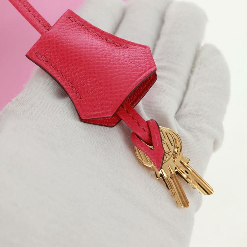 【日本直送】愛馬仕 Birkin 30 手袋，皮革 SPO 金玫瑰花瓣 x 玫瑰泰爾紫，正品 SW2128SM-8