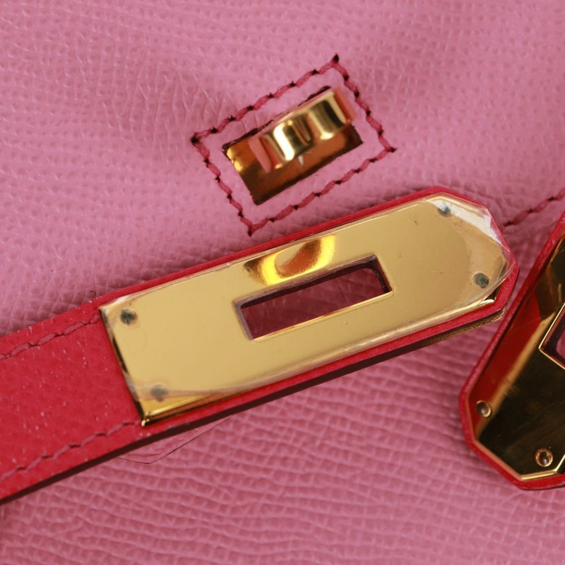 【日本直送】愛馬仕 Birkin 30 手袋，皮革 SPO 金玫瑰花瓣 x 玫瑰泰爾紫，正品 SW2128SM-23