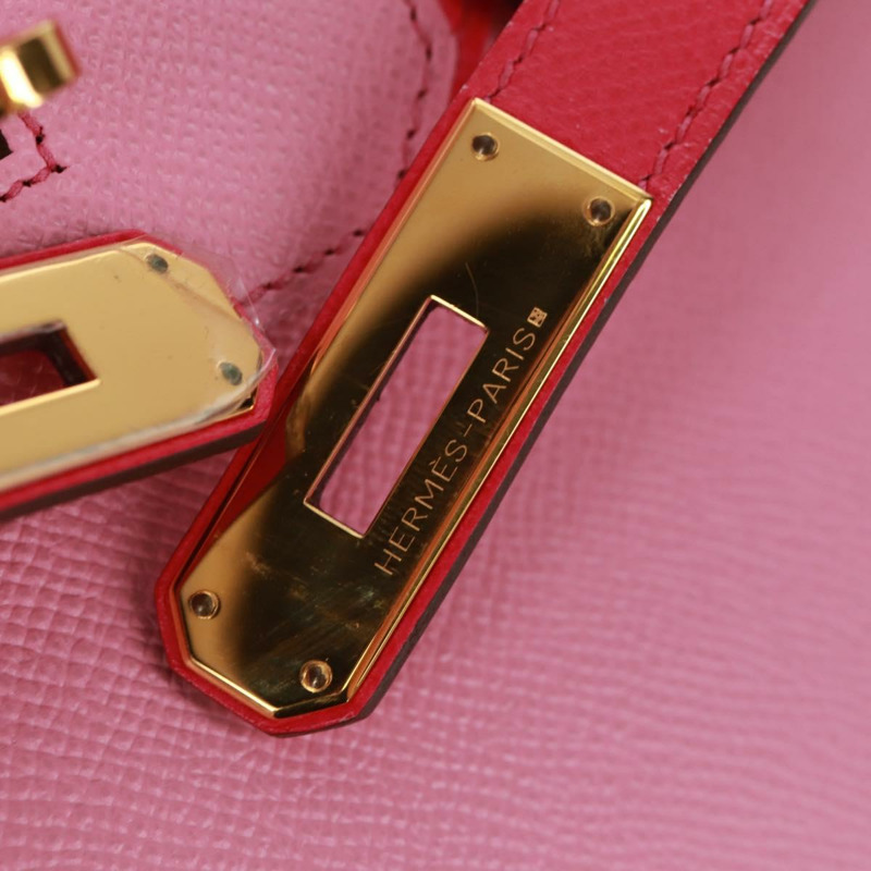 【日本直送】愛馬仕 Birkin 30 手袋，皮革 SPO 金玫瑰花瓣 x 玫瑰泰爾紫，正品 SW2128SM-24